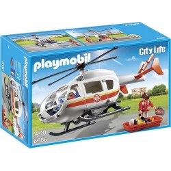 PLAYMOBIL 6686 City Life - Hélicoptère Médical