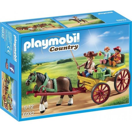 PLAYMOBIL 6932 Country - Calèche Avec Attelage