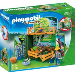 PLAYMOBIL 6158 Country - Enclos Des Animaux De La Forêt Avec Soigneur