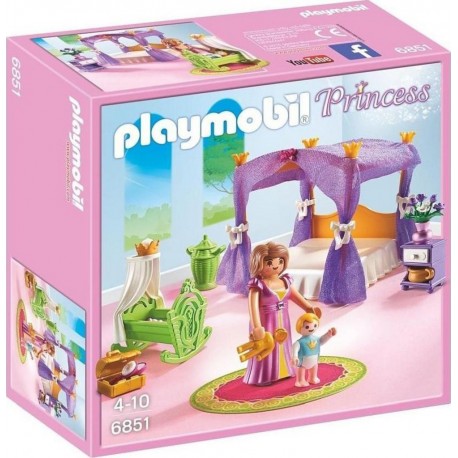 PLAYMOBIL 6851 Princess - Chambre De La Reine Avec Lit A Baldaquin