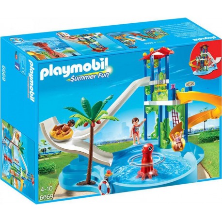 PLAYMOBIL 6669 Summer Fun - Parc Aquatique Avec Toboggans Géants