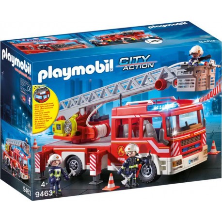 PLAYMOBIL 9463 City Action - Camion De Pompiers Avec Echelle Pivotante