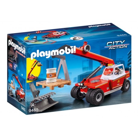 PLAYMOBIL 9465 City Action - Pompier Avec Véhicule Et Bras Téléscopique