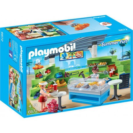 PLAYMOBIL 6672 Summer Fun - Espace Boutique et Fast-food