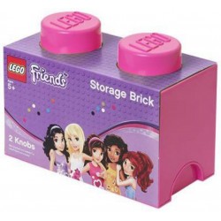 LEGO Storage Brick Boîte de Rangement rose x2