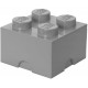 LEGO Storage Brick Boîte de Rangement gris x4
