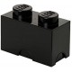 LEGO Storage Brick Boîte de Rangement noir x2