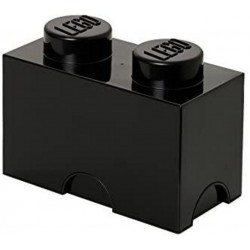 LEGO Storage Brick Boîte de Rangement noir x2