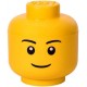 LEGO Storage Brick Boîte de Rangement Tête Garçon Souriant (Large)
