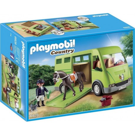 PLAYMOBIL 6928 Country - Cavalier Avec Van Et Cheval