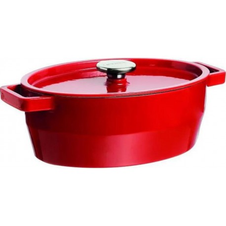 PYREX COCOTTE OVALE ROUGE 33CM 5,8L SlowCook (PYREX COCOTTE 6,8L)