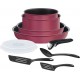 Tefal Batterie de cuisine induction 10 pièces PERFORMANCE ROUGE GAMAY ingenio