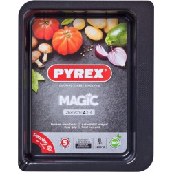 Pyrex Plat à four rectangle en métal 26cm MAGIC