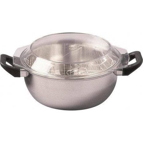 Baumalu Friteuse inox 26cm + couvercle verre