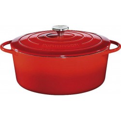 Kuchenprofi cocotte ovale en fonte émaillée 31cm rouge - 0402001431