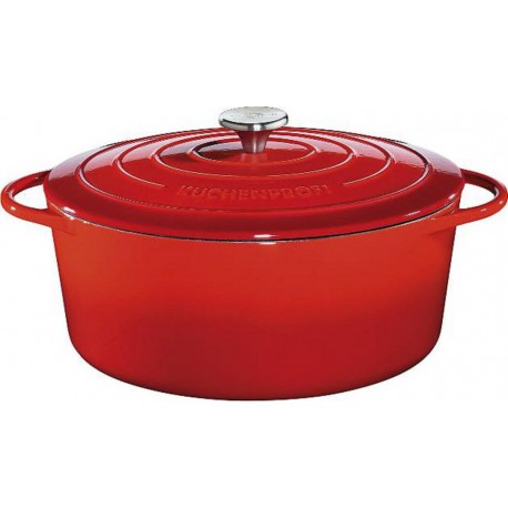 Kuchenprofi cocotte ovale en fonte émaillée 31cm rouge - 0402001431