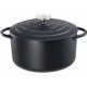 Kuchenprofi cocotte ronde en fonte émaillée 26cm noire - 0401001026