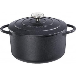 Kuchenprofi cocotte ronde en fonte émaillée 22cm noir - 0401002022