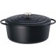 Kuchenprofi cocotte ovale en fonte émaillée 33cm noire - 0402001033