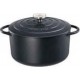 Kuchenprofi cocotte ronde en fonte émaillée 28cm noire - 0401001028