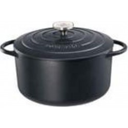 Kuchenprofi cocotte ronde en fonte émaillée 28cm noire - 0401001028