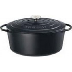 Kuchenprofi cocotte ovale en fonte émaillée 35cm noir - 0402001035