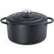 Kuchenprofi cocotte ronde en fonte émaillée 24cm noire - 0401001024