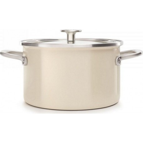 Kitchenaid Cocotte - Marmite Faitout 24cm email creme