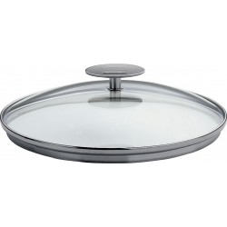 Cristel Couvercle - Poignée amovible Couvercle universel Platine 22cm verre