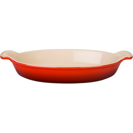 Le Creuset Moule - Plat Plat au four Heritage ovale cerise 28x42cm