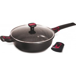 Baumalu Casserole - Sauteuse Sauteuse avec couvercle verre granit pro 28