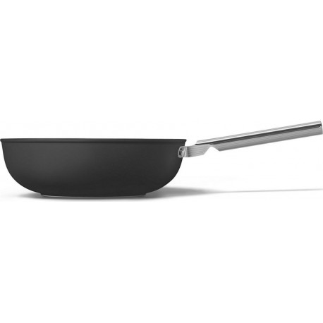 Smeg Poêle Wok diam 30cm tout feux noir mat