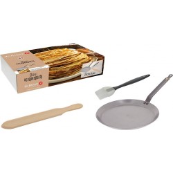 De Buyer Crêpière Set d'ustensiles de cuisine crepiere mineral b 26cm