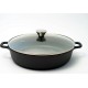 Baumalu Cocotte - Marmite Marmite basse et couvercle verre 5L 32cm