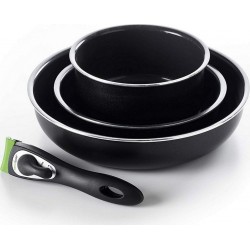 Greenpan Batterie de cuisine Clickpan magneto 2 poeles+1casserole