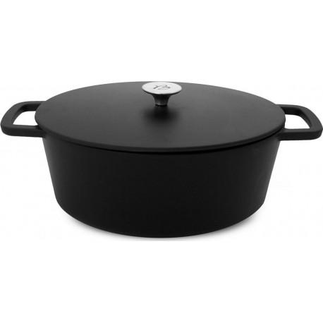 Baumalu Mijoteur - Cocotte Cocotte 34cm et couvercle 7.2L noir black