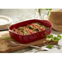 Emile Henry Moule - Plat Plat au four rectangulaire 42x27cm Grand Cru rouge