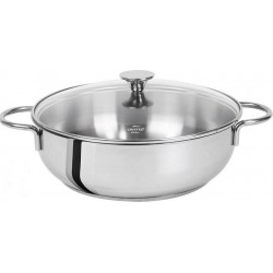 Cristel Casserole - Sauteuse Sauteuse Master 2 anses 24cm inox avec couvercle