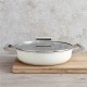 Smeg Casserole - Sauteuse Sauteuse diam 28cm tout feux creme mat