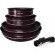 Arthur Martin Batterie de cuisine 5 pieces prune AM066