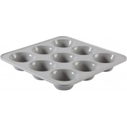 Actuel Plaque 9 muffins silicone renforcé gris