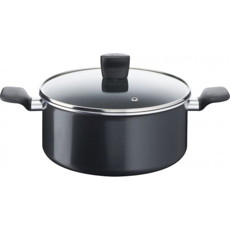 Tefal Faitout 28cm noir avec couvercle Tefal START EASY