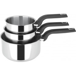 Actuel Lot de 3 casseroles induction inox