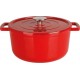 MegaStore Express Cocotte 3L rouge en fonte d'acier