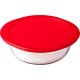 Pyrex Plat rond avec couvercle 26 x 23cm Rouge COOK & STORE