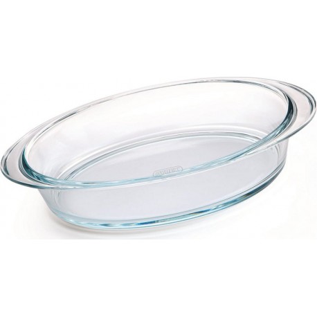 Pyrex Plat à four ovale en verre 39 x 27cm