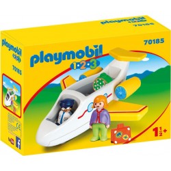 Playmobil 70185 - 1.2.3 - Avion avec pilote et vacancière