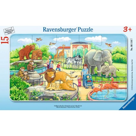 Ravensburger Puzzle cadre 15 pièces - Excursion au Zoo