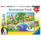 Ravensburger Puzzles 2x12 pièces - Les animaux du zoo