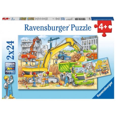 Ravensburger Puzzles 2x24 pièces - Beaucoup de travail sur le chantier